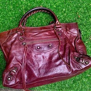 Reddish brown classic authentic Balenciaga bag